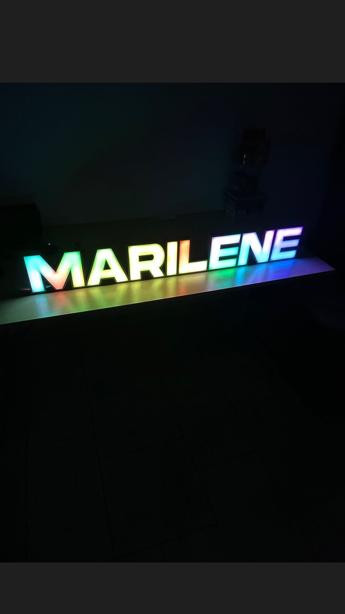 Personalisierte Namenslampe RGBIC LED Lampe,inkl Wlan App Fernbedienung Steuerbar Wandlampe Streamer Dekoration Youtuber Geschenk Rainbow